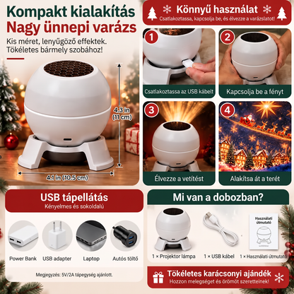 ❄️🔥SCNDR® Prémium Karácsonyi Fényprojektor – Ünnepi Kollekció 🎄