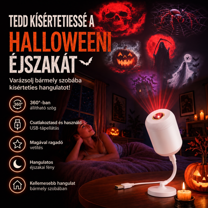 🎃🎃𝑺𝑪𝑵𝑫𝑹® CinemaGlow | Mini-Proyector HD de Terror para Halloween