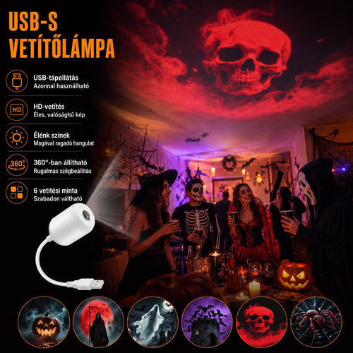 🎃🎃𝑺𝑪𝑵𝑫𝑹® CinemaGlow | Mini-Proyector HD de Terror para Halloween