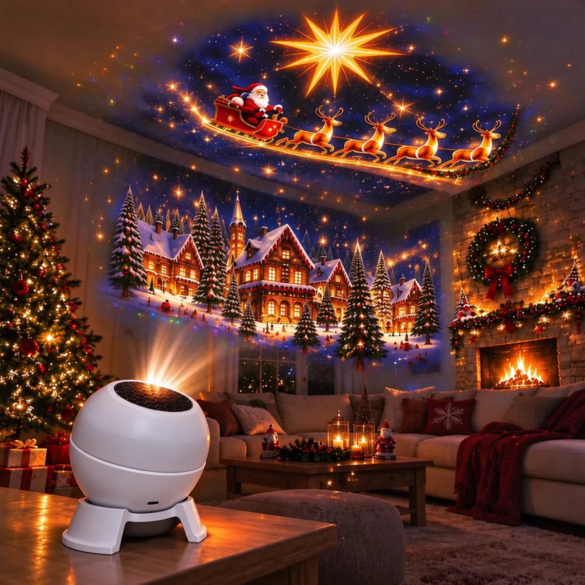 ❄️🔥SCNDR® Prémium Karácsonyi Fényprojektor – Ünnepi Kollekció 🎄