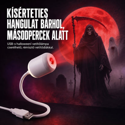 🎃🎃𝑺𝑪𝑵𝑫𝑹® CinemaGlow | Mini-Proyector HD de Terror para Halloween