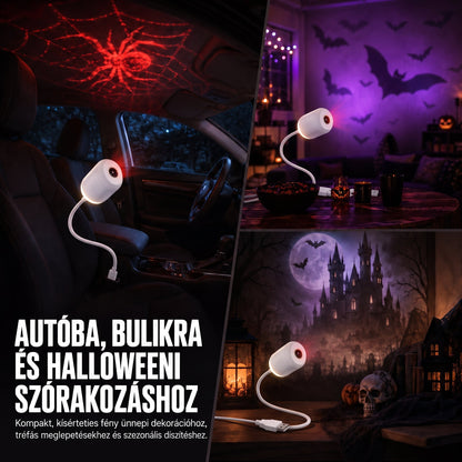 🎃🎃𝑺𝑪𝑵𝑫𝑹® CinemaGlow | Mini-Proyector HD de Terror para Halloween